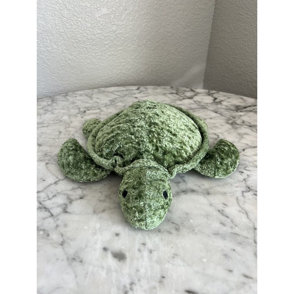 Pier 1 Imports Sea Turtle Plush Stuffed Animal Green Cozy